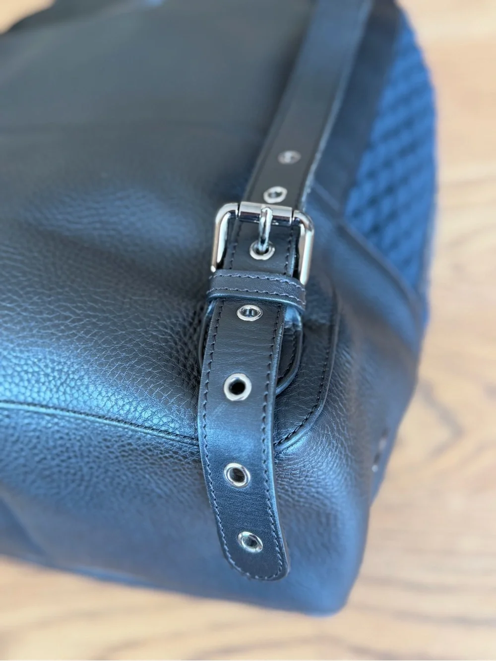 Christian Louboutin Aliosha Black Quilted Backpack with Leather Trim